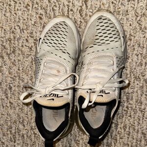 Nike Cream and Black Athletic Shoes